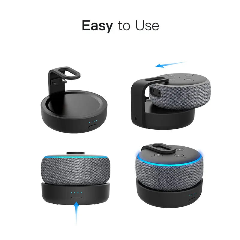 GGMM D3 Battery Base for Amazon Echo Dot 3rd Gen