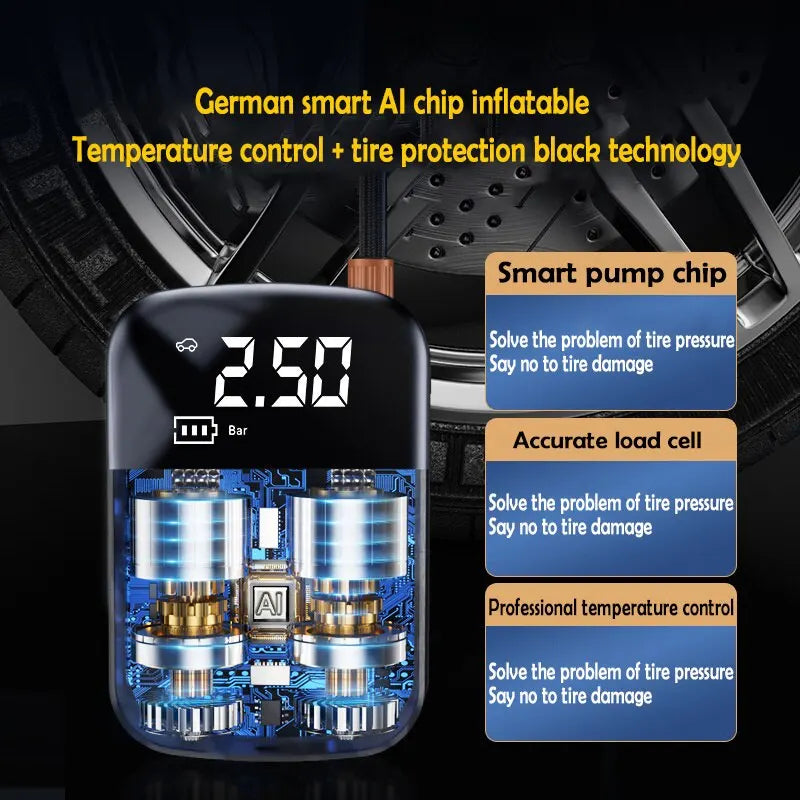 Wireless Car/ Bike Tire Air Compressor