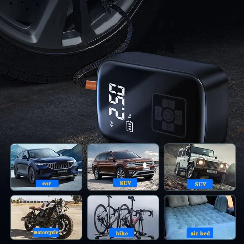 Wireless Car/ Bike Tire Air Compressor