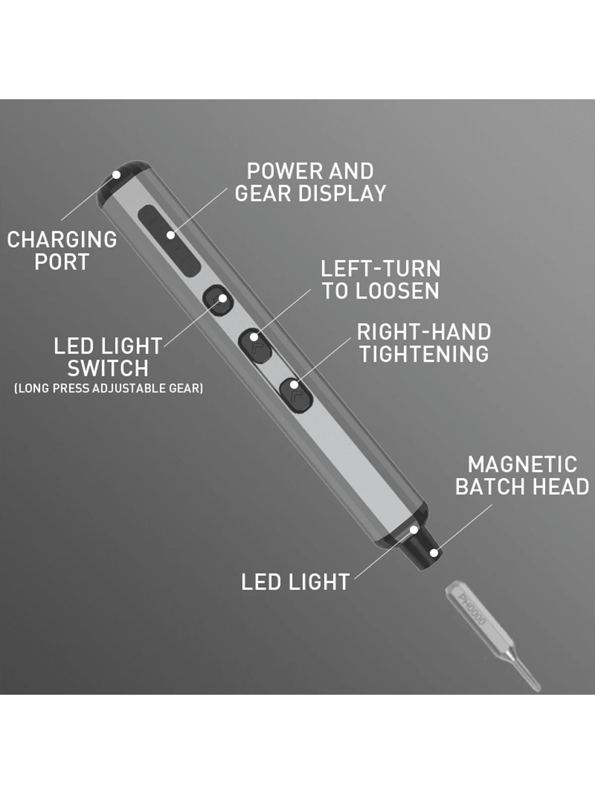 68 in 1 Electric Screwdriver with 64 Magnetic Bits, Precision Screwdriver Cordless Repair Tool for Phone Camera Laptop Watch