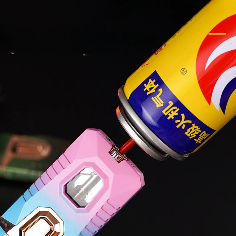 New Metal Windproof Cigar Lighters Butane Gas Lighter Creative Torch Jet Lighter Dual Fire Smoking Accessories Gadgets for Men