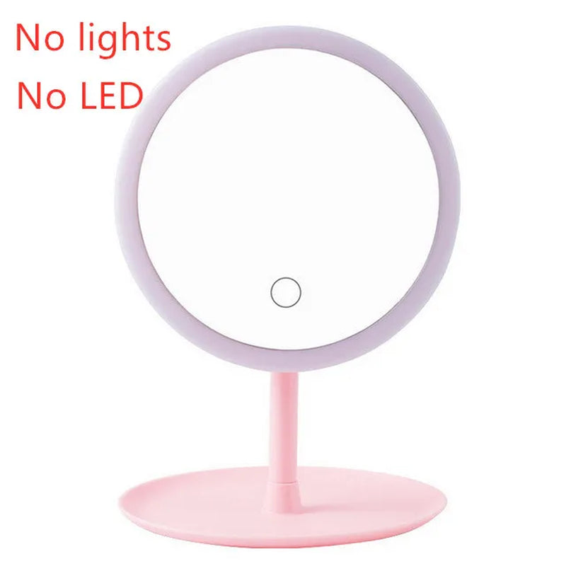 LED Makeup Mirror Touch Adjustable Lighting Desktop Makeup Mirror with Light Creative Makeup LED Light Mirrors